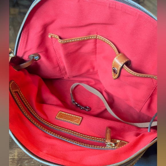 Dooney & Bourke Navy Blue Nylon Domed Satchel - Picture 3 of 8